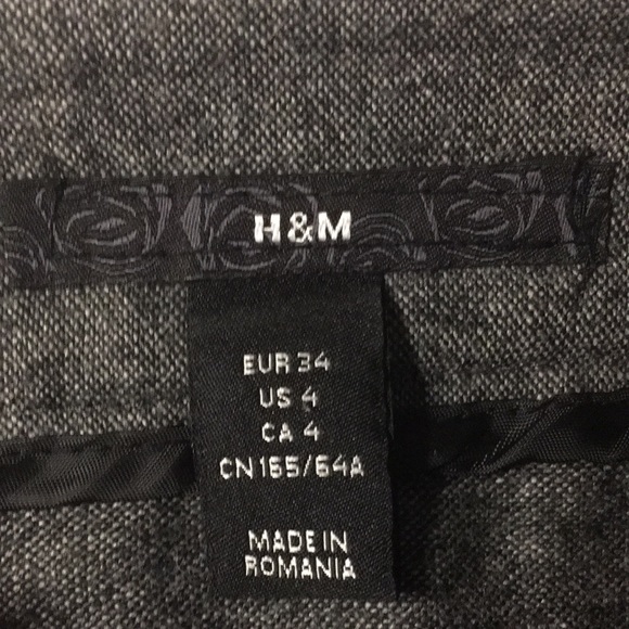 H&M wool blend, grey slacks. Size 4 - Picture 3 of 6